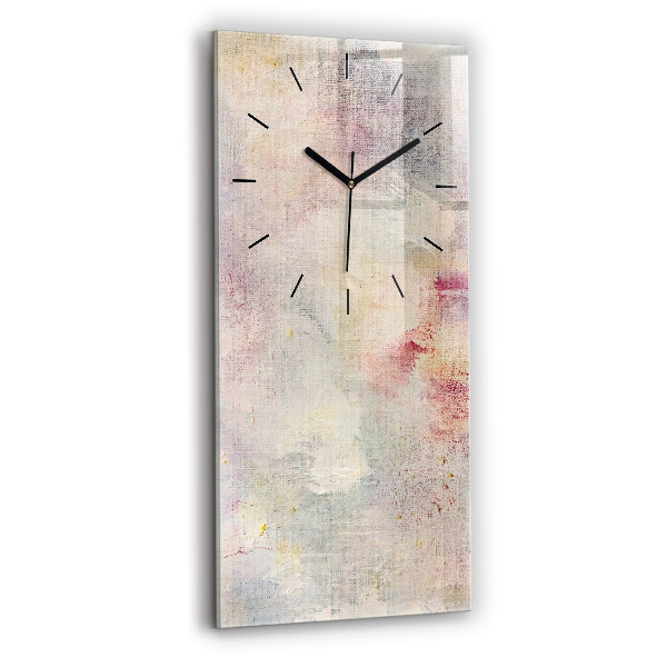 Vertical wall clock Painted abstraction