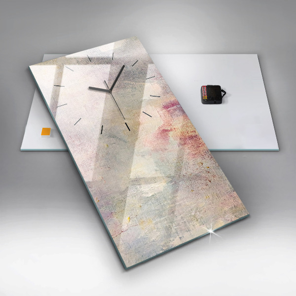 Vertical wall clock Painted abstraction