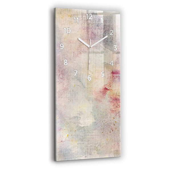 Vertical wall clock Painted abstraction