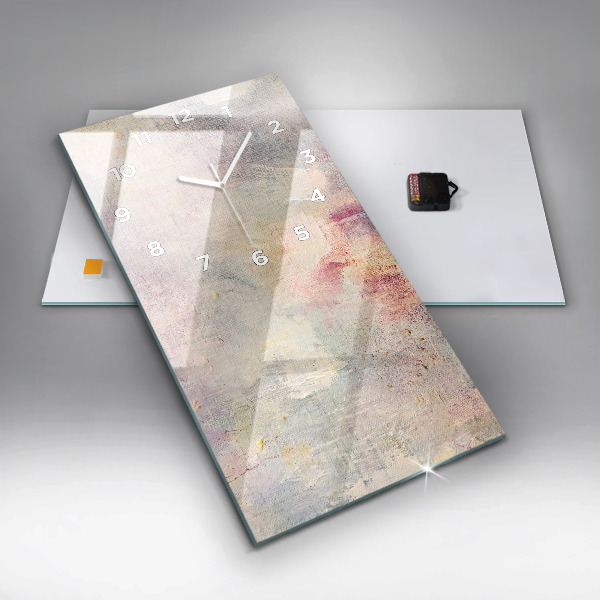 Vertical wall clock Painted abstraction