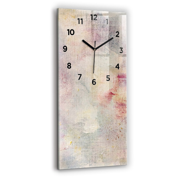 Vertical wall clock Painted abstraction