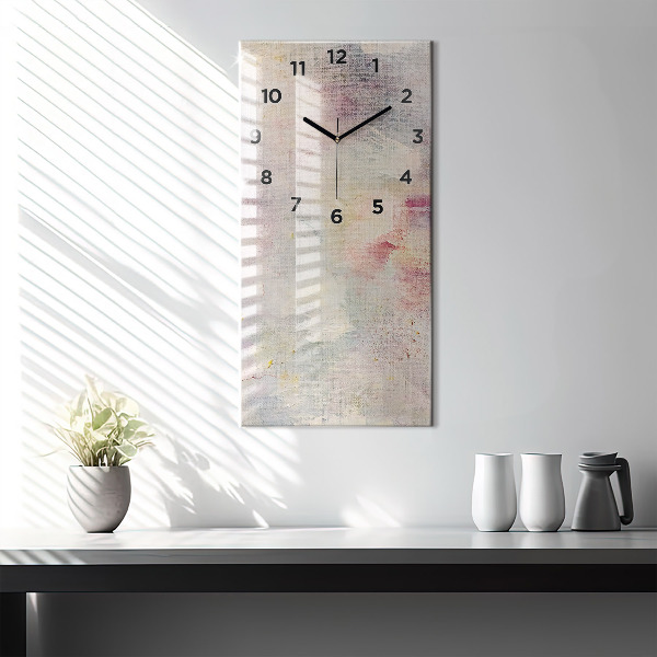 Vertical wall clock Painted abstraction