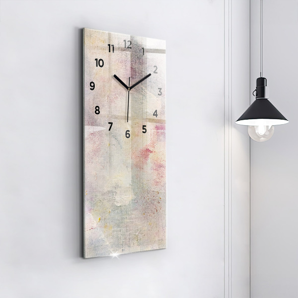 Vertical wall clock Painted abstraction