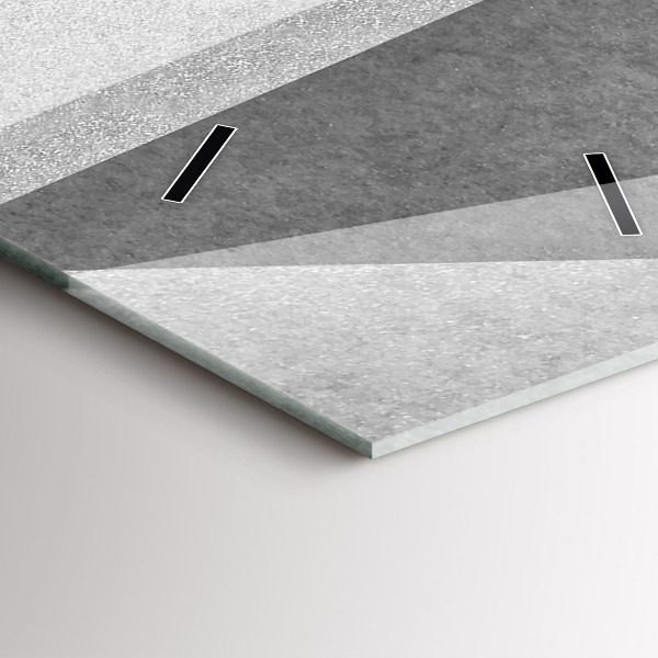 Vertical wall clock Gray Geometric Abstraction