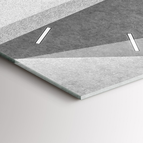 Vertical wall clock Gray Geometric Abstraction