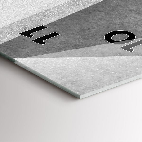 Vertical wall clock Gray Geometric Abstraction