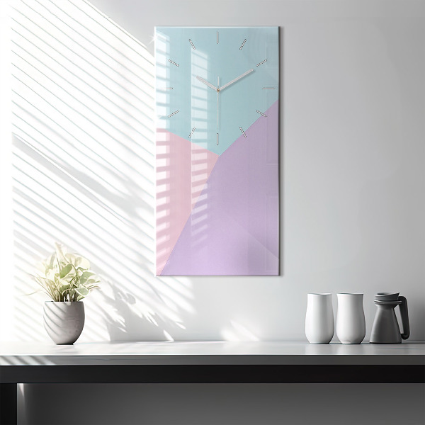 Vertical wall clock Pastel pattern