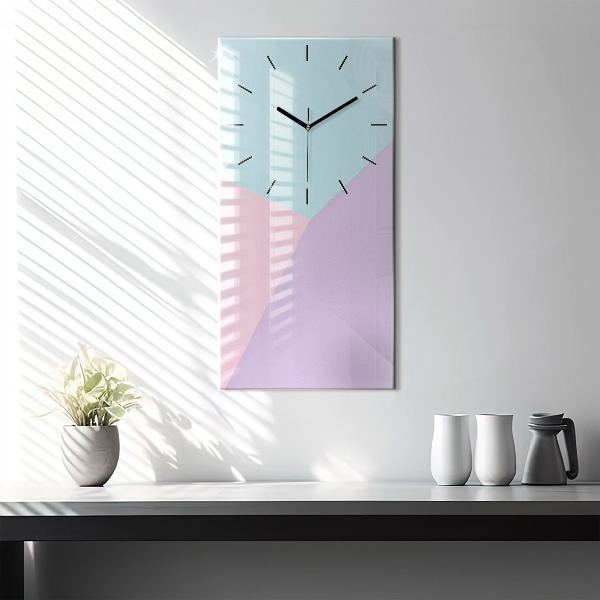 Vertical wall clock Pastel pattern