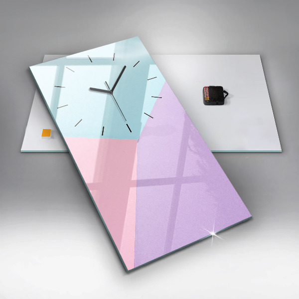 Vertical wall clock Pastel pattern