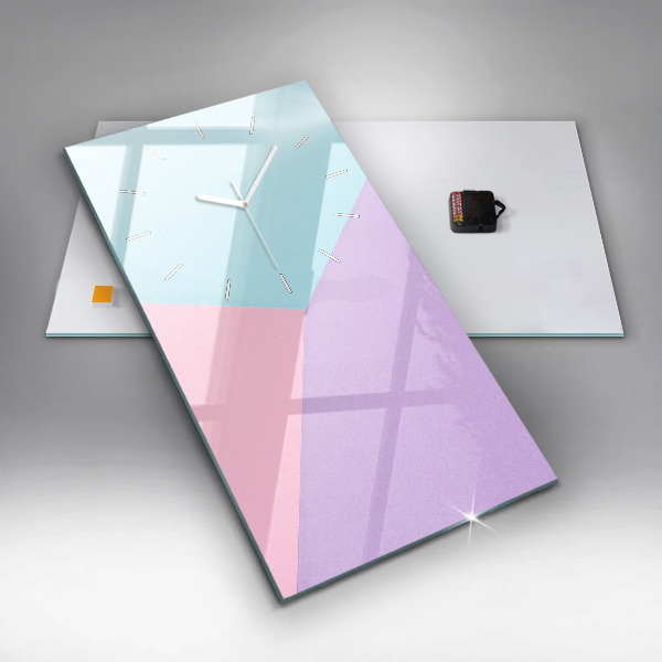 Vertical wall clock Pastel pattern