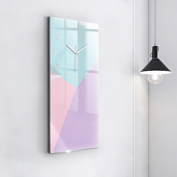 Vertical wall clock Pastel pattern