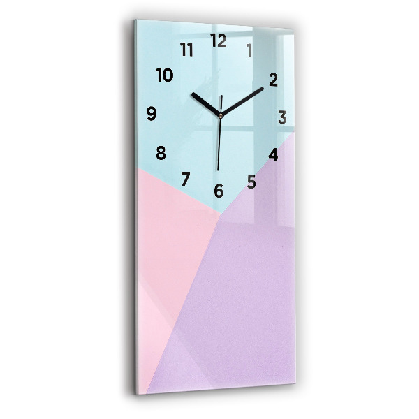 Vertical wall clock Pastel pattern