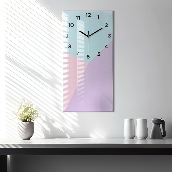 Vertical wall clock Pastel pattern
