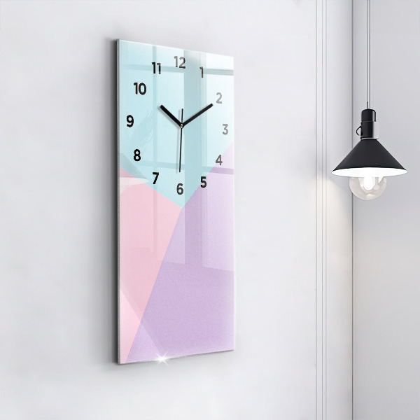 Vertical wall clock Pastel pattern