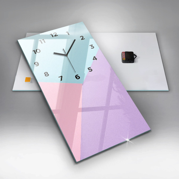 Vertical wall clock Pastel pattern