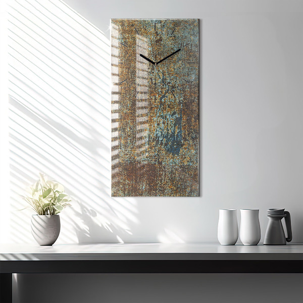 Vertical wall clock Old Metal Texture