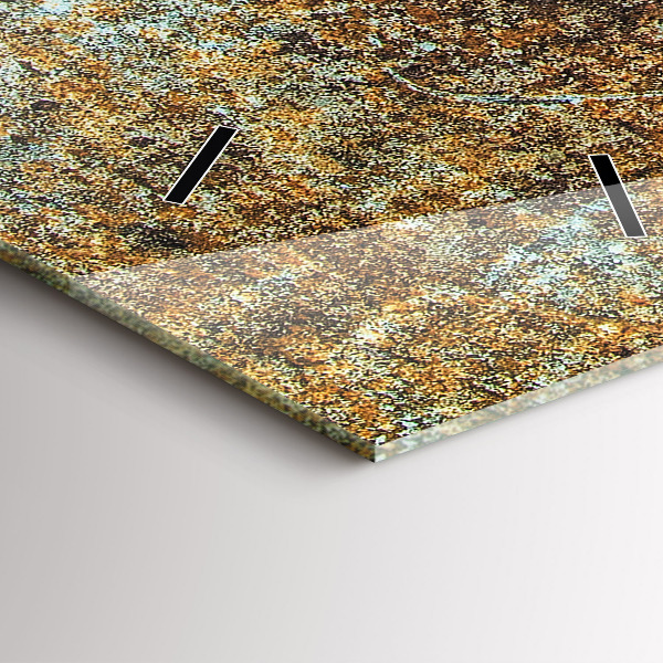 Vertical wall clock Old Metal Texture