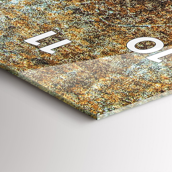 Vertical wall clock Old Metal Texture