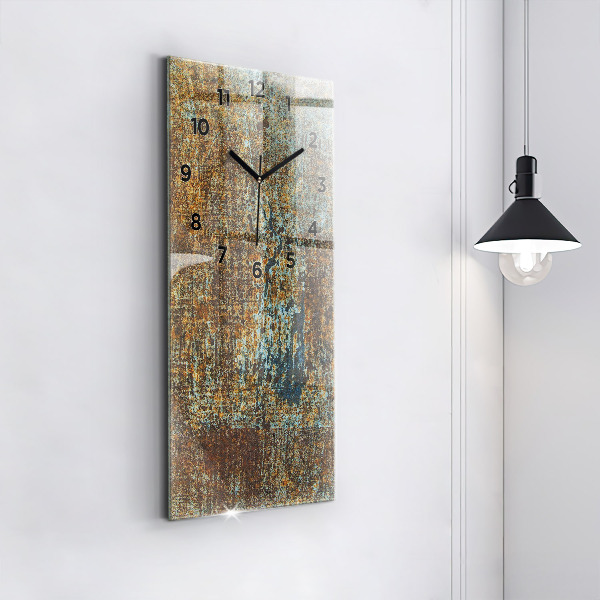 Vertical wall clock Old Metal Texture