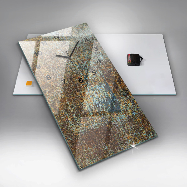 Vertical wall clock Old Metal Texture