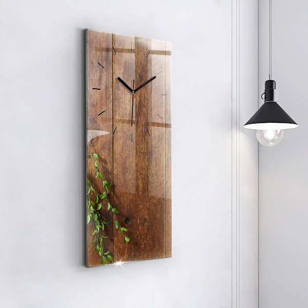 Vertical wall clock Rustic Wood