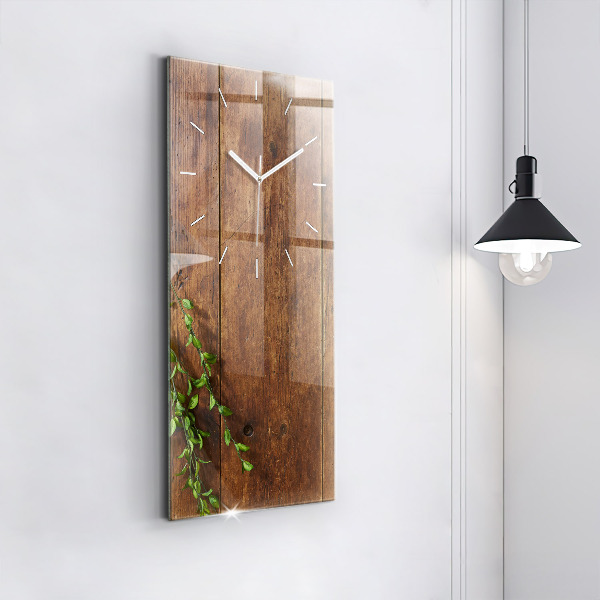Vertical wall clock Rustic Wood