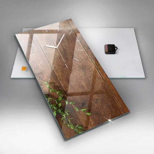 Vertical wall clock Rustic Wood