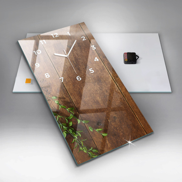 Vertical wall clock Rustic Wood