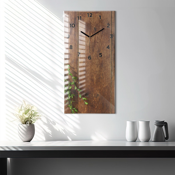 Vertical wall clock Rustic Wood