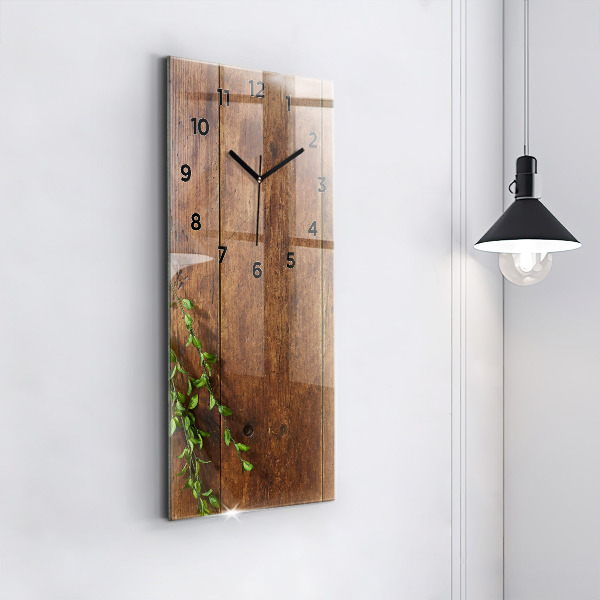 Vertical wall clock Rustic Wood