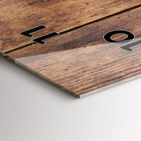 Vertical wall clock Rustic Wood