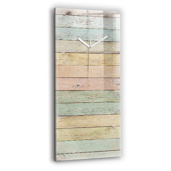 Vertical wall clock Colorful boards