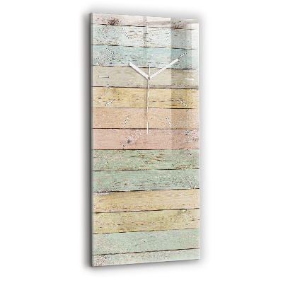 Vertical wall clock Colorful boards