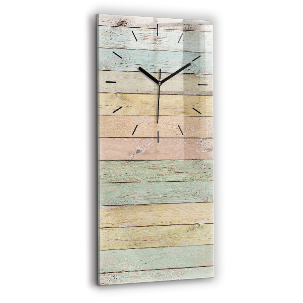 Vertical wall clock Colorful boards