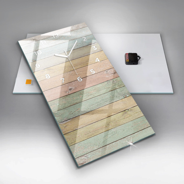 Vertical wall clock Colorful boards
