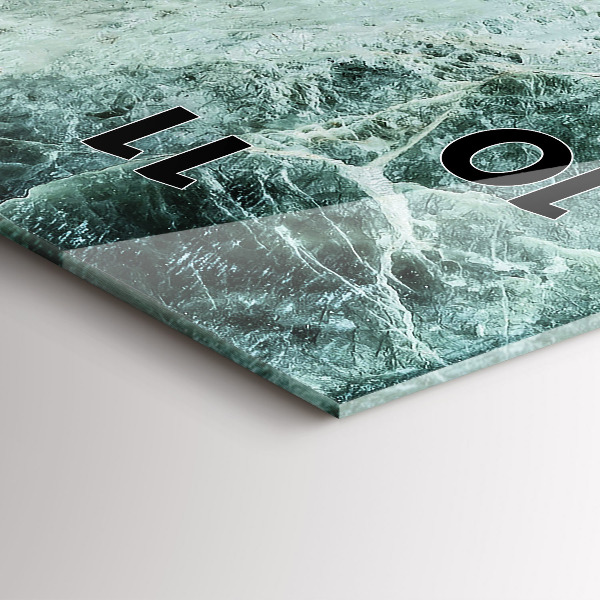 Vertical wall clock Marble Stone Texture