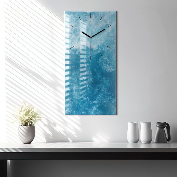 Vertical wall clock Sea water
