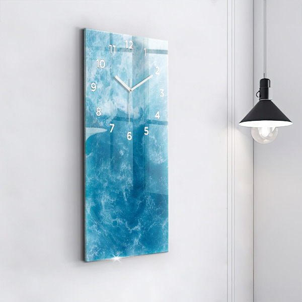 Vertical wall clock Sea water