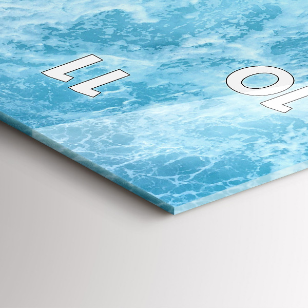 Vertical wall clock Sea water