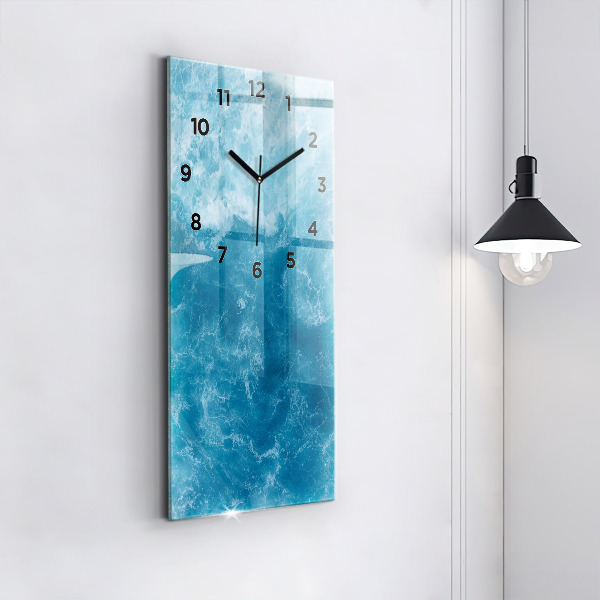 Vertical wall clock Sea water