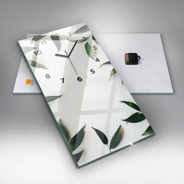 Vertical wall clock Leaf frame