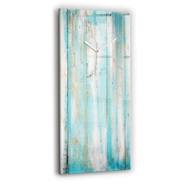 Vertical wall clock Blue boards
