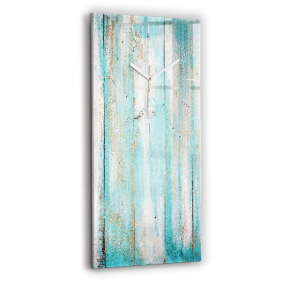 Vertical wall clock Blue boards