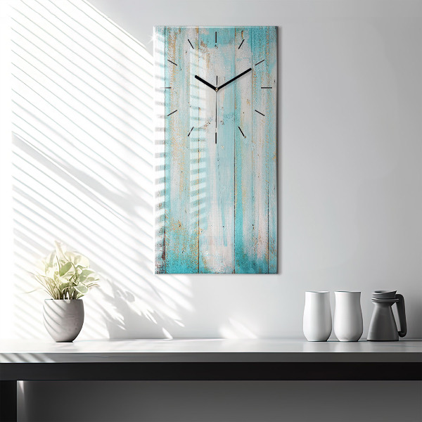 Vertical wall clock Blue boards
