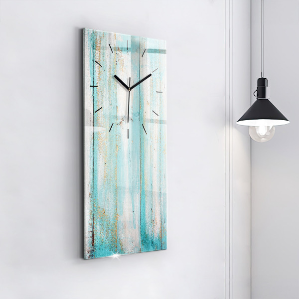 Vertical wall clock Blue boards