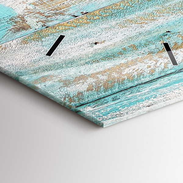 Vertical wall clock Blue boards