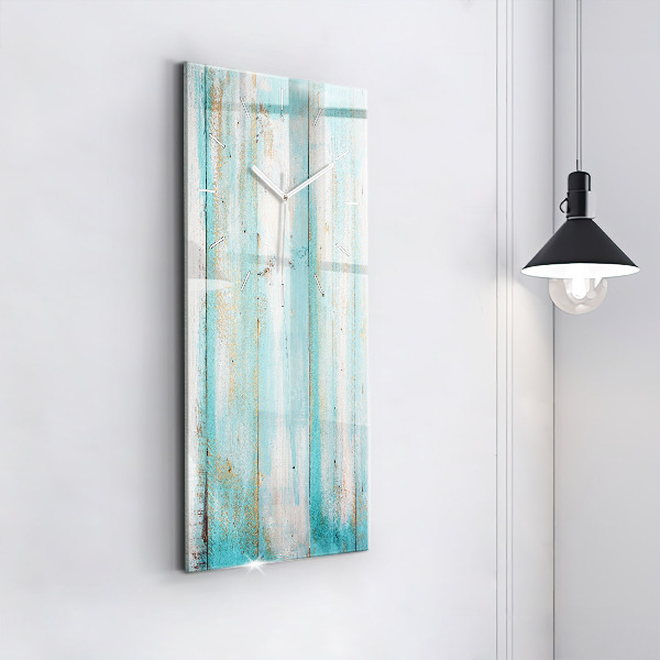 Vertical wall clock Blue boards