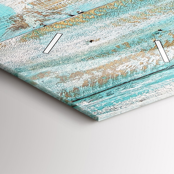 Vertical wall clock Blue boards