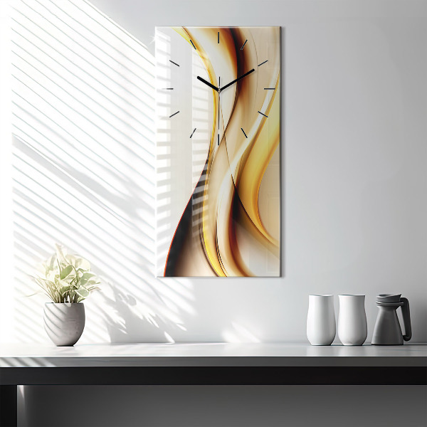 Vertical wall clock Abstract wave