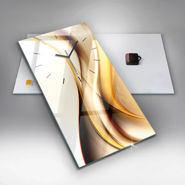 Vertical wall clock Abstract wave